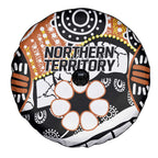 Australian Northern Territory Spare Tire Cover Aboriginal with Sturt's Desert Rose