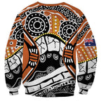 Australian Northern Territory Sweatshirt Aboriginal with Sturt's Desert Rose