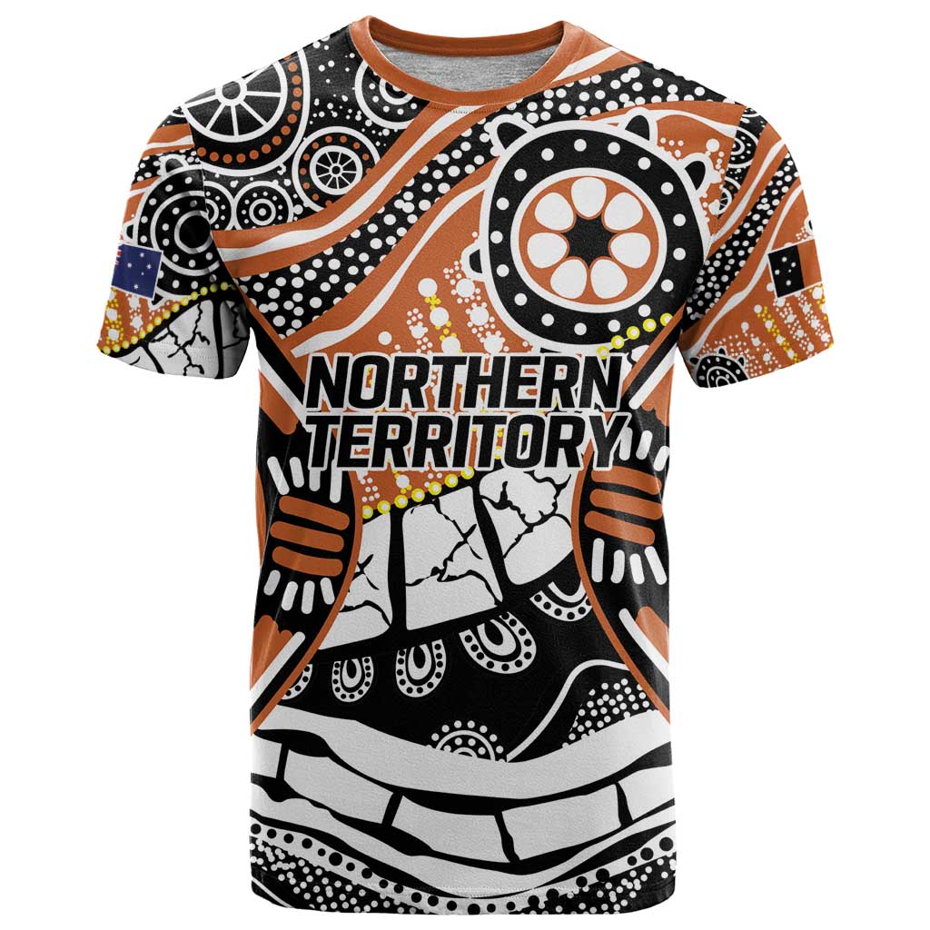 Australian Northern Territory T Shirt Aboriginal with Sturt's Desert Rose