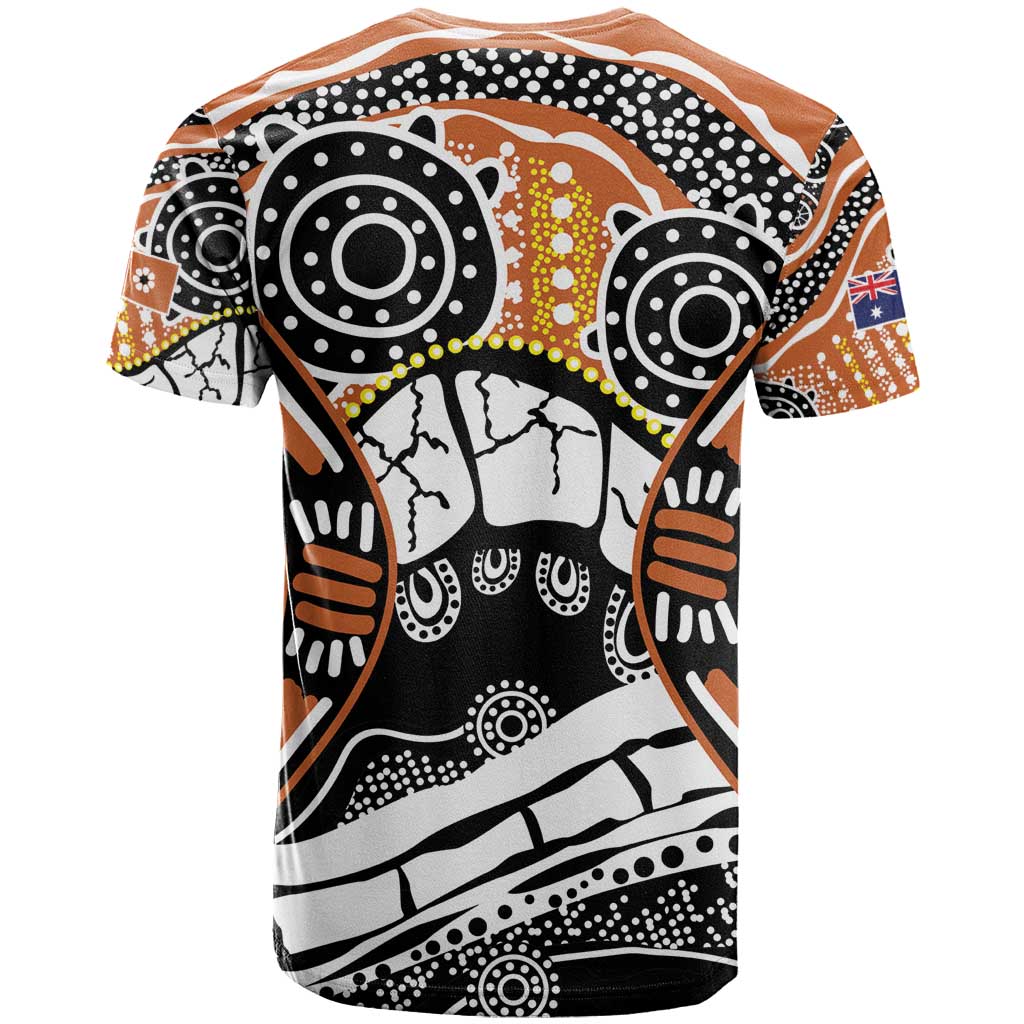 Australian Northern Territory T Shirt Aboriginal with Sturt's Desert Rose