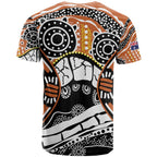 Australian Northern Territory T Shirt Aboriginal with Sturt's Desert Rose