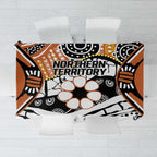 Australian Northern Territory Tablecloth Aboriginal with Sturt's Desert Rose