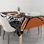 Australian Northern Territory Tablecloth Aboriginal with Sturt's Desert Rose