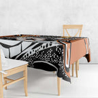 Australian Northern Territory Tablecloth Aboriginal with Sturt's Desert Rose