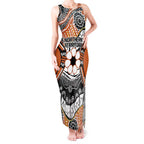 Australian Northern Territory Tank Maxi Dress Aboriginal with Sturt's Desert Rose