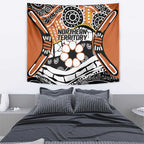 Australian Northern Territory Tapestry Aboriginal with Sturt's Desert Rose
