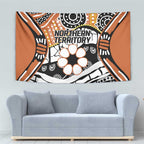 Australian Northern Territory Tapestry Aboriginal with Sturt's Desert Rose