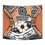 Australian Northern Territory Tapestry Aboriginal with Sturt's Desert Rose