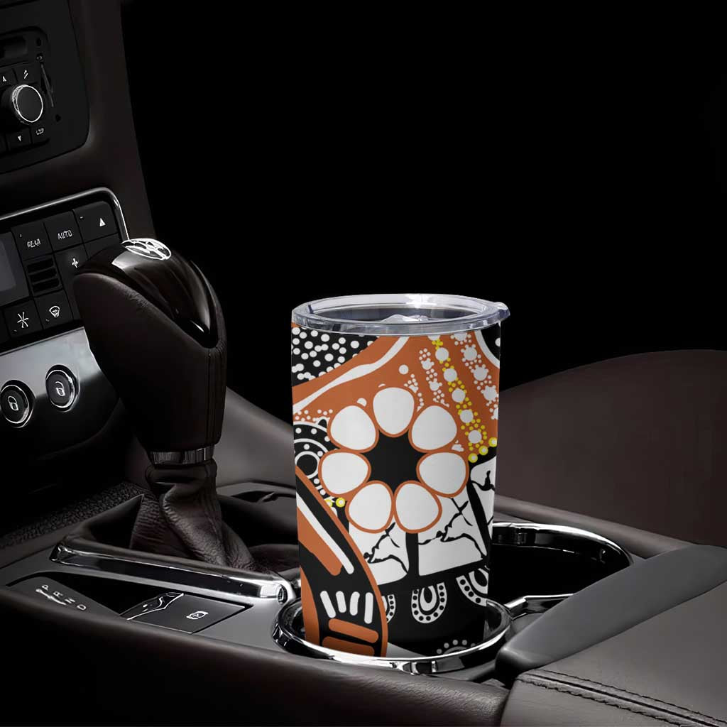 Australian Northern Territory Tumbler Cup Aboriginal with Sturt's Desert Rose