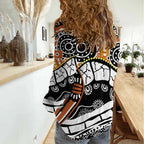 Australian Northern Territory Women Casual Shirt Aboriginal with Sturt's Desert Rose