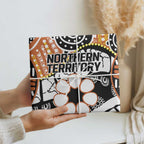 Australian Northern Territory Wrapping Paper Aboriginal with Sturt's Desert Rose - Aussie Hoodie