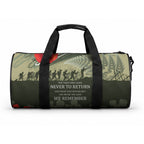 ANZAC Day We Remember Duffle Bag Maori Silver Fern Camouflage Motif