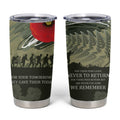 ANZAC Day We Remember Tumbler Cup Maori Silver Fern Camouflage Motif