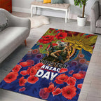 Kangaroo Koala Soldier ANZAC Personalised Area Rug Camouflage Motif