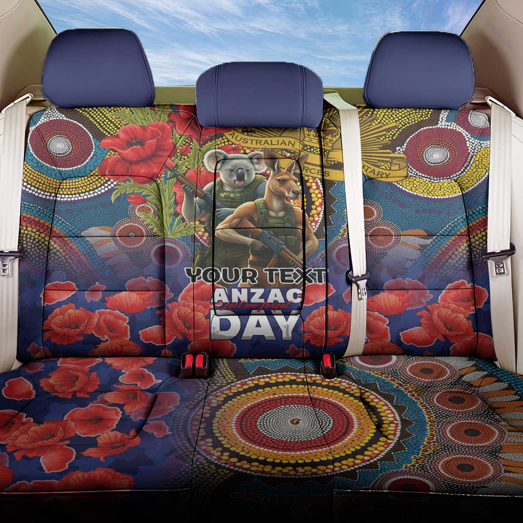 Kangaroo Koala Soldier ANZAC Personalised Back Car Seat Cover Camouflage Motif