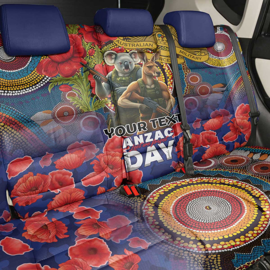 Kangaroo Koala Soldier ANZAC Personalised Back Car Seat Cover Camouflage Motif