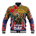 Kangaroo Koala Soldier ANZAC Personalised Baseball Jacket Camouflage Motif