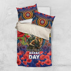 Kangaroo Koala Soldier ANZAC Personalised Bedding Set Camouflage Motif