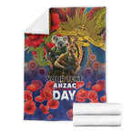 Kangaroo Koala Soldier ANZAC Personalised Blanket Camouflage Motif