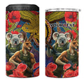 Kangaroo Koala Soldier ANZAC Personalised 4 in 1 Can Cooler Tumbler Camouflage Motif