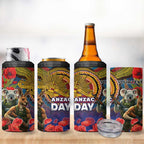 Kangaroo Koala Soldier ANZAC Personalised 4 in 1 Can Cooler Tumbler Camouflage Motif