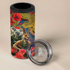 Kangaroo Koala Soldier ANZAC Personalised 4 in 1 Can Cooler Tumbler Camouflage Motif