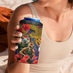 Kangaroo Koala Soldier ANZAC Personalised 4 in 1 Can Cooler Tumbler Camouflage Motif
