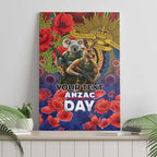 Kangaroo Koala Soldier ANZAC Personalised Canvas Wall Art Camouflage Motif