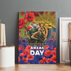 Kangaroo Koala Soldier ANZAC Personalised Canvas Wall Art Camouflage Motif