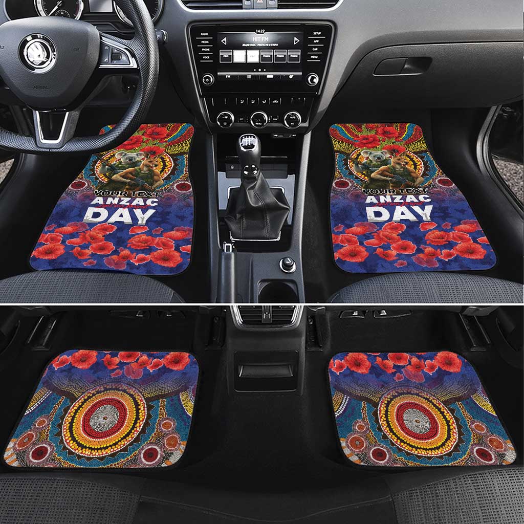 Kangaroo Koala Soldier ANZAC Personalised Car Mats Camouflage Motif