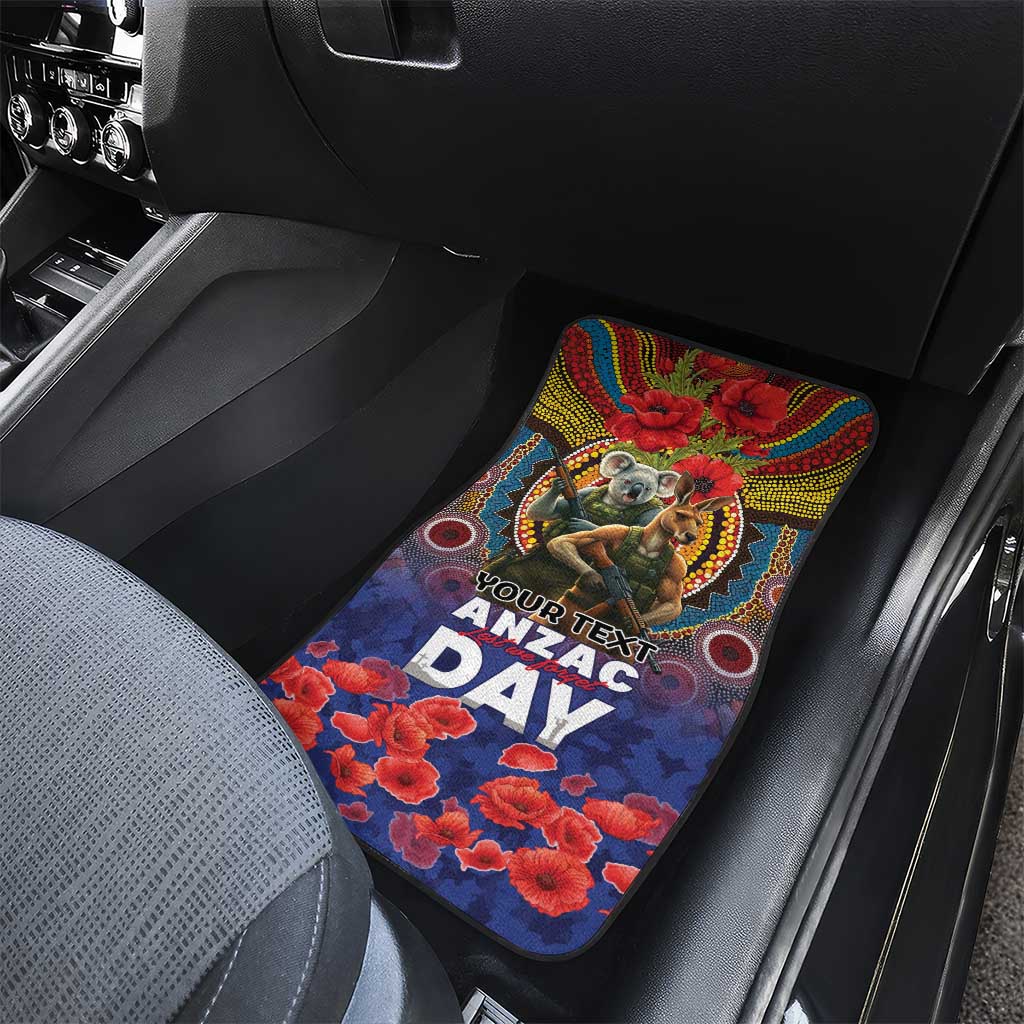Kangaroo Koala Soldier ANZAC Personalised Car Mats Camouflage Motif