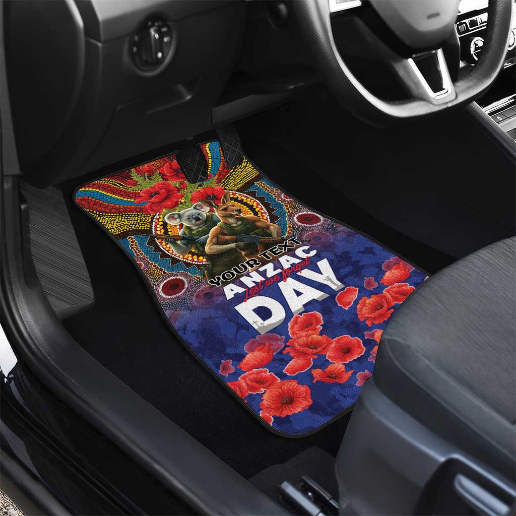 Kangaroo Koala Soldier ANZAC Personalised Car Mats Camouflage Motif