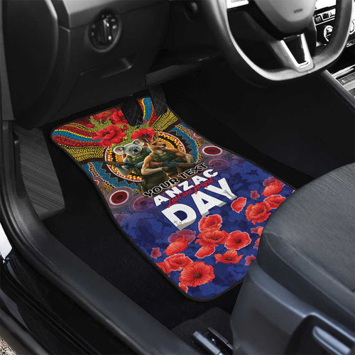 Kangaroo Koala Soldier ANZAC Personalised Car Mats Camouflage Motif
