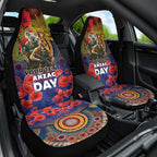 Kangaroo Koala Soldier ANZAC Personalised Car Seat Cover Camouflage Motif