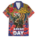 Kangaroo Koala Soldier ANZAC Personalised Family Matching Mermaid Dress and Hawaiian Shirt Camouflage Motif