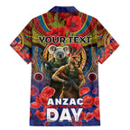Kangaroo Koala Soldier ANZAC Personalised Family Matching Mermaid Dress and Hawaiian Shirt Camouflage Motif