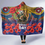 Kangaroo Koala Soldier ANZAC Personalised Hooded Blanket Camouflage Motif