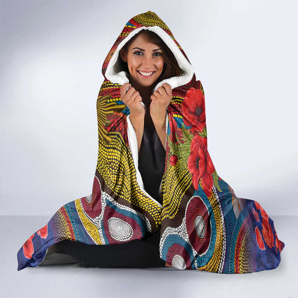 Kangaroo Koala Soldier ANZAC Personalised Hooded Blanket Camouflage Motif