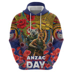 Kangaroo Koala Soldier ANZAC Personalised Hoodie Camouflage Motif