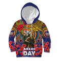 Kangaroo Koala Soldier ANZAC Personalised Kid Hoodie Camouflage Motif
