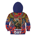 Kangaroo Koala Soldier ANZAC Personalised Kid Hoodie Camouflage Motif