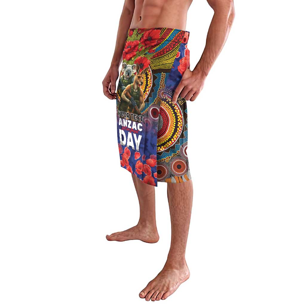 Kangaroo Koala Soldier ANZAC Personalised Lavalava Camouflage Motif