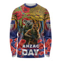 Kangaroo Koala Soldier ANZAC Personalised Long Sleeve Shirt Camouflage Motif