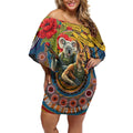 Kangaroo Koala Soldier ANZAC Personalised Off Shoulder Short Dress Camouflage Motif