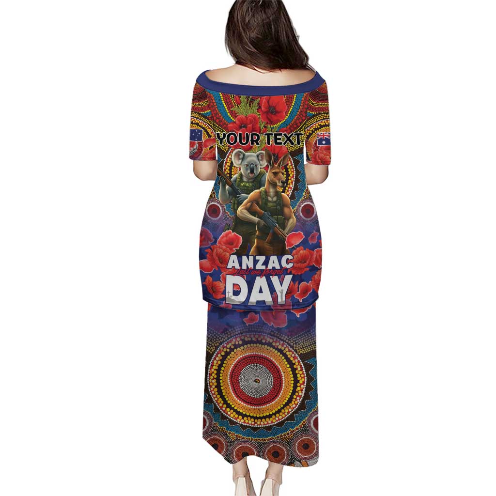 Kangaroo Koala Soldier ANZAC Personalised Puletasi Camouflage Motif