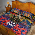 Kangaroo Koala Soldier ANZAC Personalised Quilt Bed Set Camouflage Motif