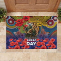 Kangaroo Koala Soldier ANZAC Personalised Rubber Doormat Camouflage Motif