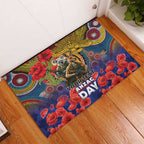 Kangaroo Koala Soldier ANZAC Personalised Rubber Doormat Camouflage Motif