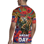Kangaroo Koala Soldier ANZAC Personalised Rugby Jersey Camouflage Motif