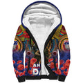 Kangaroo Koala Soldier ANZAC Personalised Sherpa Hoodie Camouflage Motif